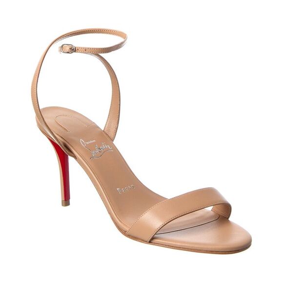 Christian Louboutin Miss Z 80 Leather Sandal, Beige - Picture 1 of 5